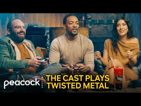 Anthony Mackie, Stephanie Beatriz & Michael Jonathan Smith Face Off Playing Twisted Metal Video Game